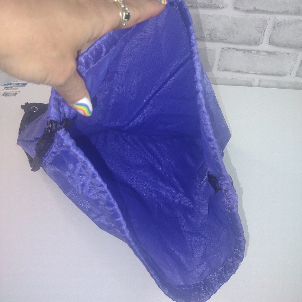 Purple/Blue Drawstring Bag/Backpack - Picture 3 of 6